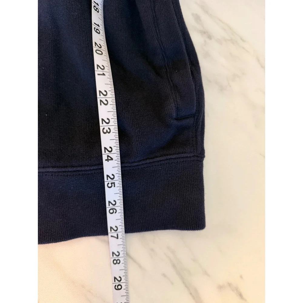 Polo Ralph Lauren Mens XL Navy Blue Full Zip Cotton Knit Mock Neck Sweater Pony